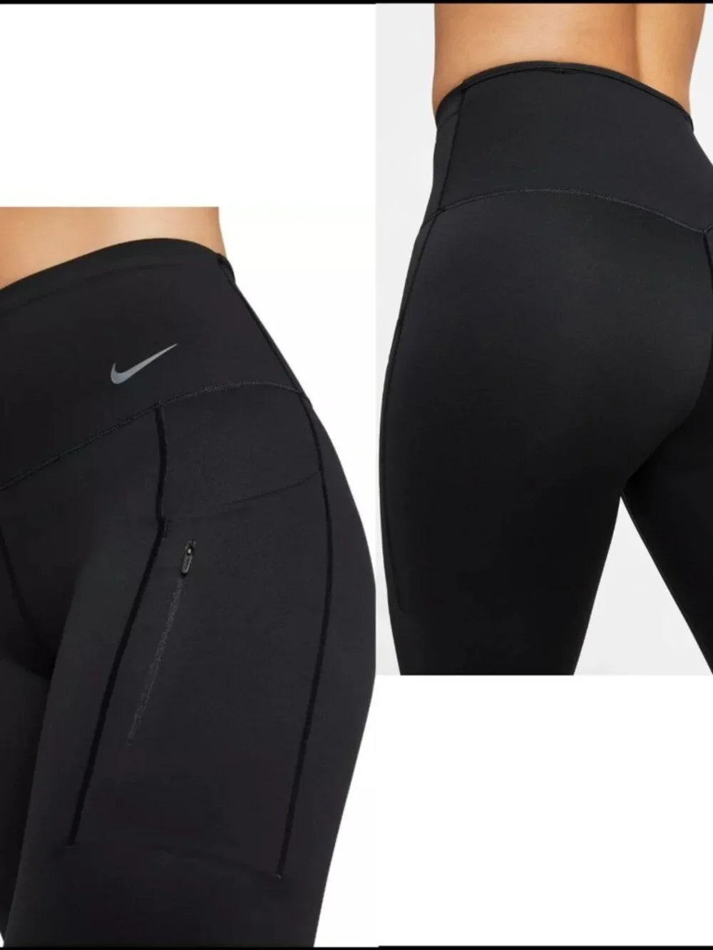 Women's Nike Go Firm-Support High-Rise 7/8 Leggings with Pockets-Size L (DQ5636)